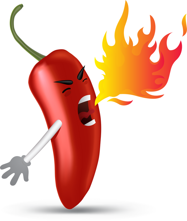 A burning spicy jalapeno